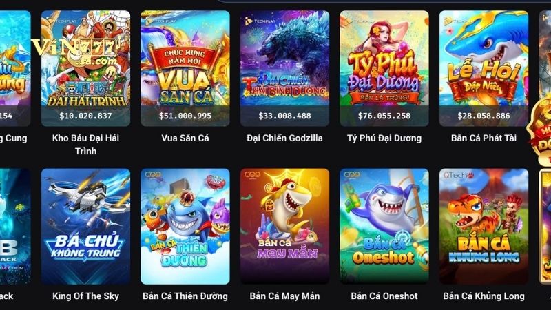 Bắn cá VIN777 thu hút nhiều người chơi tham gia mỗi ngày